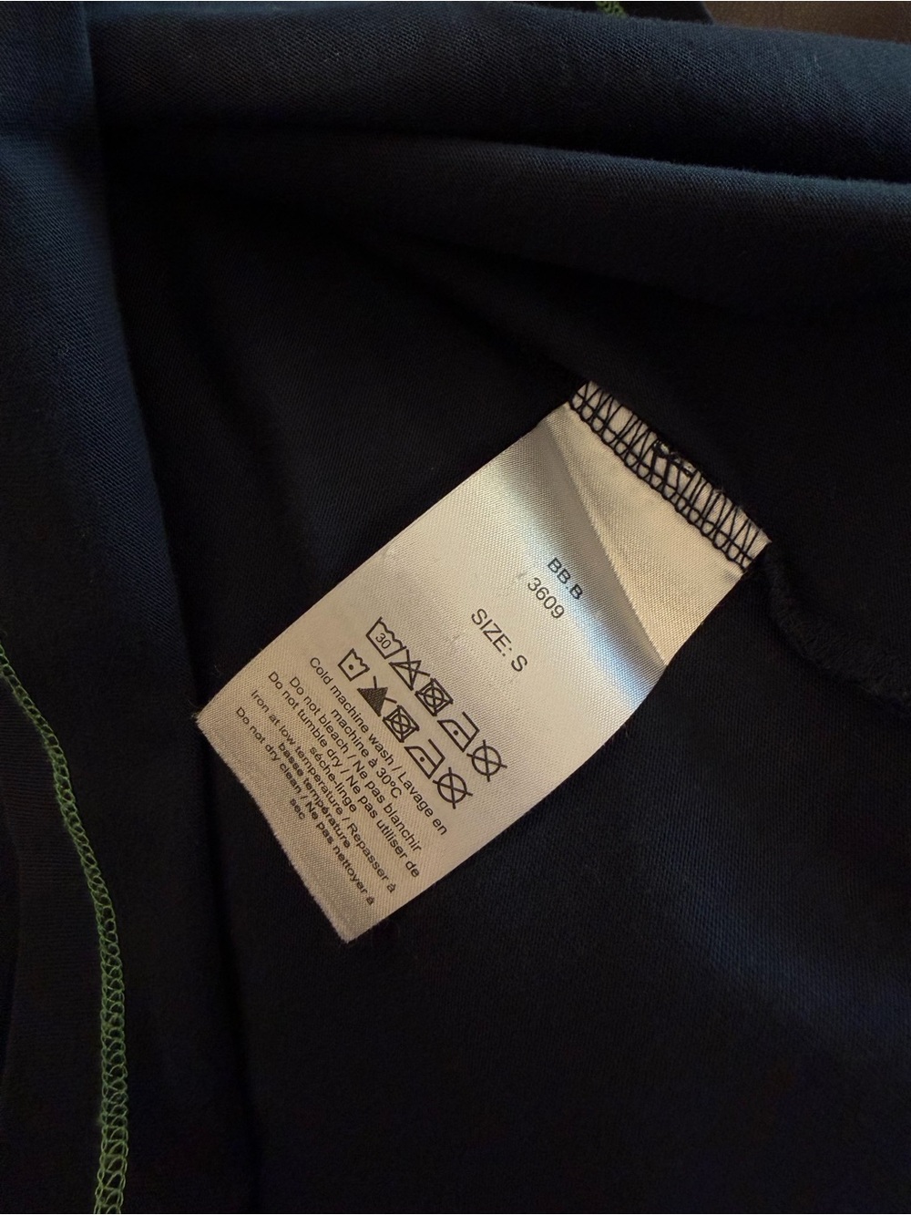 NWOT Ganni Black Tee with Neon Green Smiley Logo - Picture 6 of 6